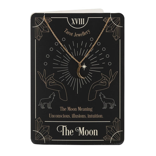 The Moon Tarot Greeting Card Necklace