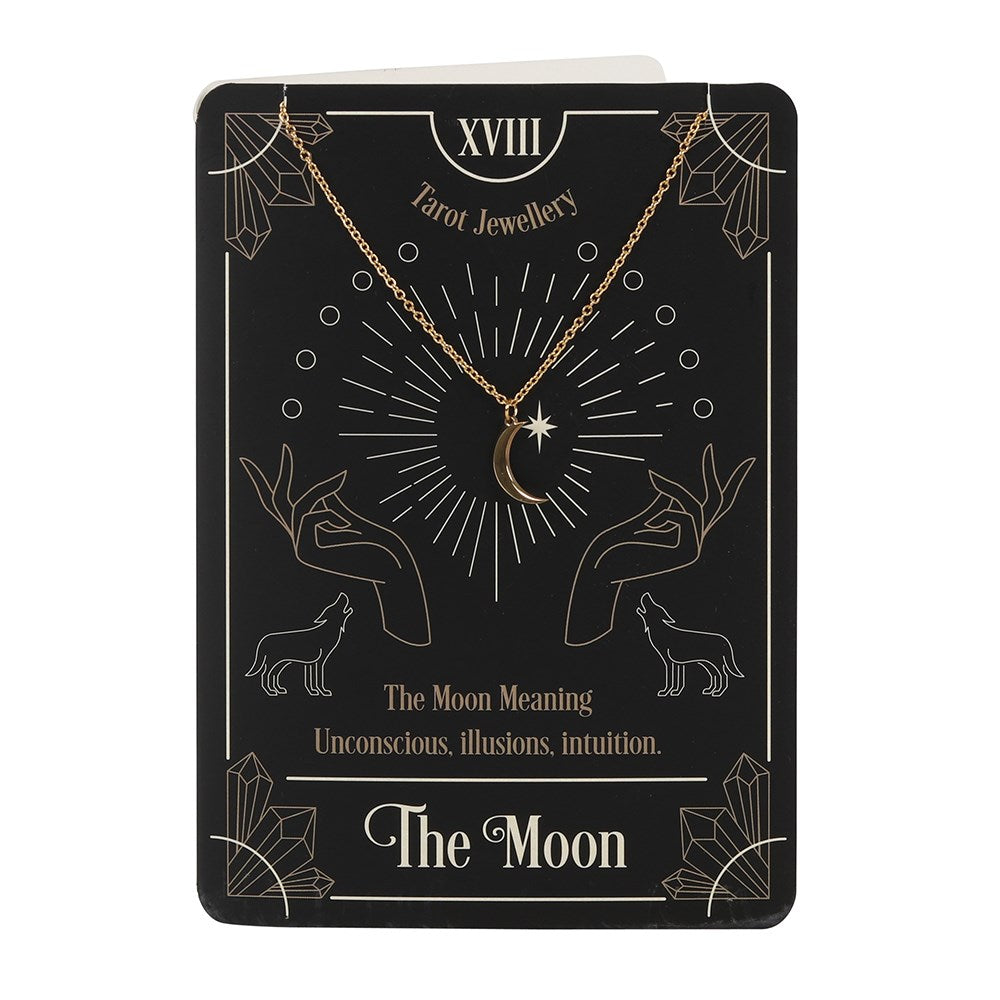 The Moon Tarot Greeting Card Necklace